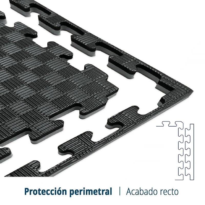 TATAMI PUZZLE Negro Gris  1x1m | 20mm | Reversible | Antideslizante | Multifuncional